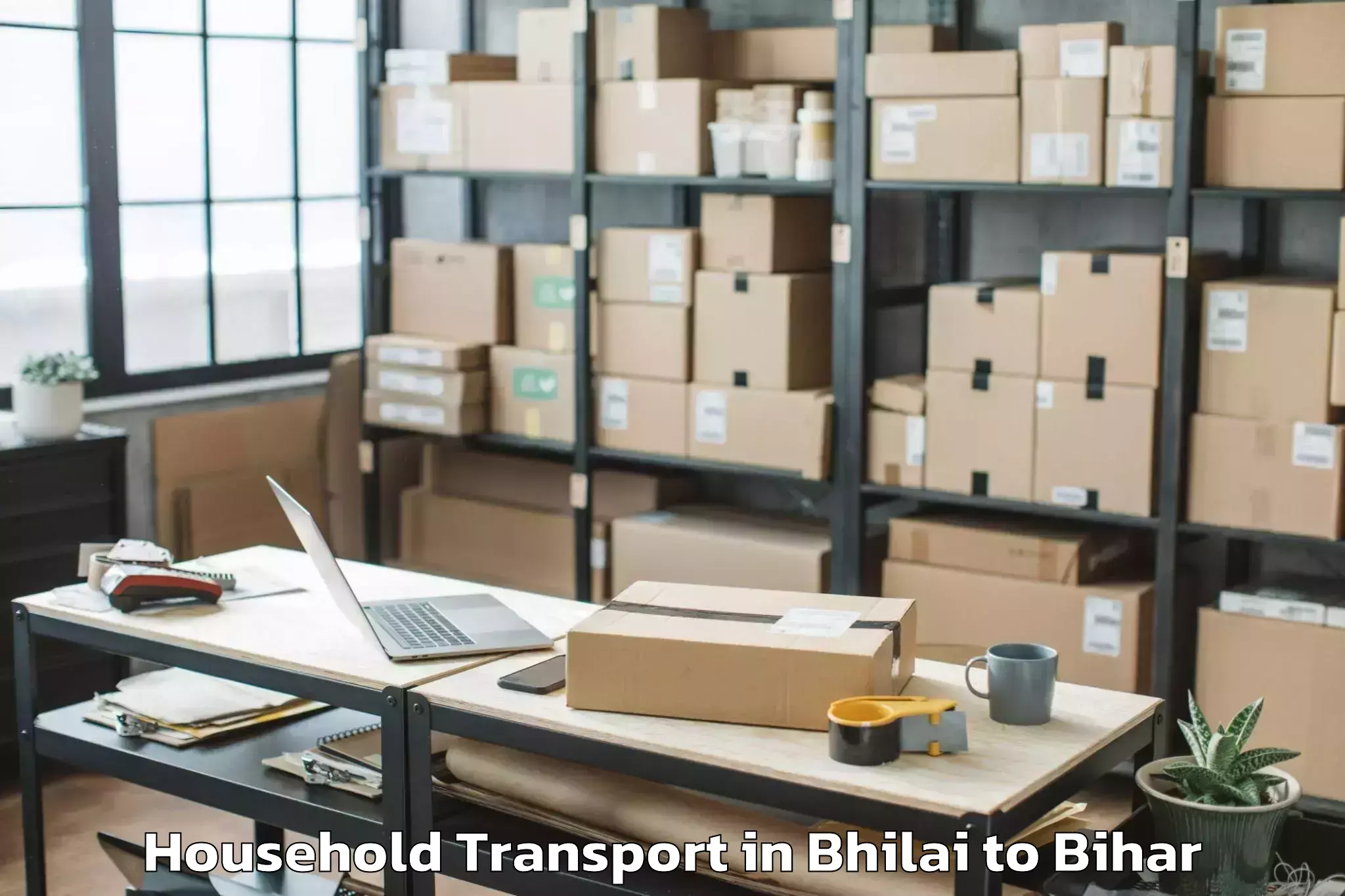 Affordable Bhilai to Barhara Household Transport